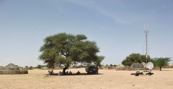 A solar powered base station in Niger A solar powered base station in Niger
